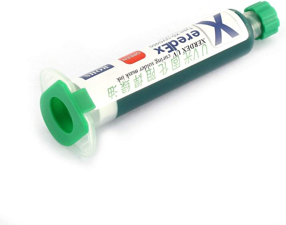 Jullynice Xeredex 10Ml Uv Solder Mask Bga Pcb Paint Prevent Soldering Paste Flux Corrosive Curing Solder Protective Mask Ink Light Color Sensor Recognition Module