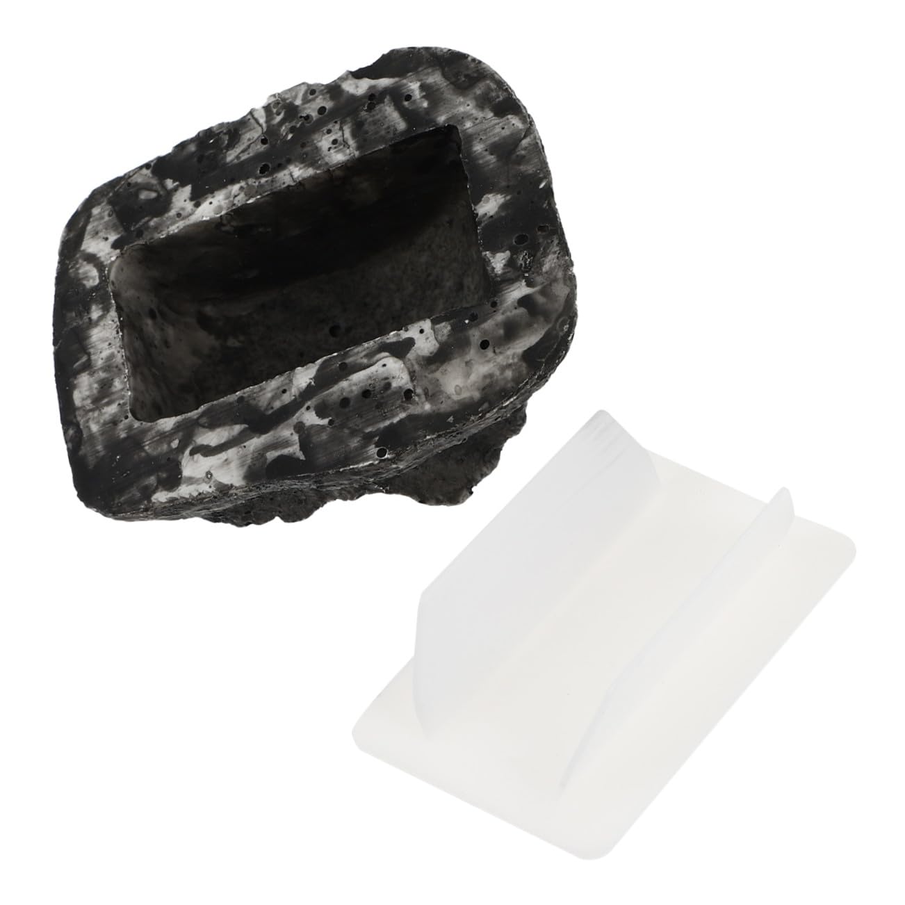 Faux Rock Statue Fake Rock Key Hider Lifelike Realistic with Flat Base Safe Key Holder for Outdoor Garden Key Cash Hider