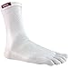 Injinji - 2012 - Performance Original Weight Crew Toesocks, White, Medium
