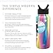 Simple Modern 18 oz Summit Water Bottle with Straw Lid - Gifts for Hydro Vacuum Insulated Tumbler Flask Double Wall Liter - 18/8 Stainless Steel Pattern: Rainbow