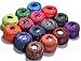 Pack of 15 Pcs 15 Colors Metallic Cotton Crochet Thread Size8 ，Total 655 Yards Knitting Balls Yarn Tatting Doilies Assorted Skeins Lacey Craft Thread