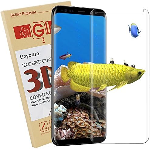 Galaxy S8 Screen Protector,S8 Glass Screen Protector,Linycase [9H Hardness] Anti-Scratch Anti-Fingerprint Ultra Clear Film Guard Cover For Samsung Galaxy S8-Clear