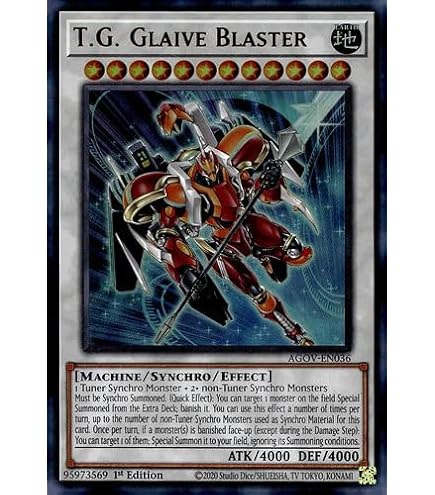 Yu-Gi-Oh! Karte: T.G. Raketensalamander - AGOV-EN003 Secret Rare 1. Auflage - Sammlerkarte Aus Age Of Overlord