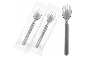 Premium Individually Wrapped Disposable Sporks- BPA Free, Child-Safe, 2-in-1, Plastic Utensils, Ideal Party Supplies for Cate