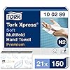 Tork Xpress zachte multifold papieren handdoeken 100289 – H2 Premium vouwhanddoeken voor handdoekdispenser – extra zacht…