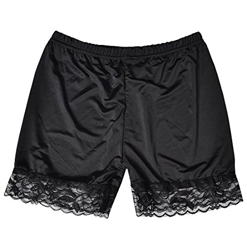 Women Lace Trim Smooth Stretchy Mini Skinny Short Pants Leggings