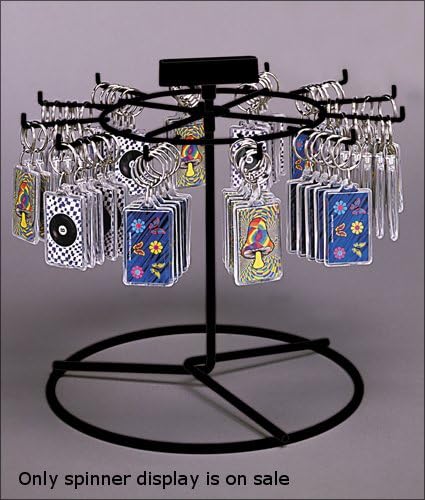 12 Peg Counter Spinner Display 7.25 H x 9.5 Base Inches for Hanging Items