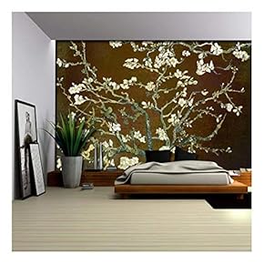 Copper with Rich Brown Almond Blossom by Vincent Van Gogh - Wall Mural, Removable Sticker, Home Decor - 66x96 inches