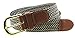 Braided Elastic Woven Stretch Belt Gold Buckle Beige and Solid Color Strap