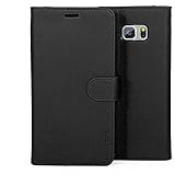 Galaxy S6 Case, BUDDIBOX [Wallet Case] Premium PU Leather Wallet Case with [Kickstand] Card Holder and ID Slot for Samsung Galaxy S6, (Black)