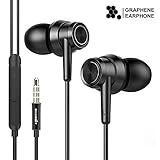 Wired Earbuds, BlitzWolf Graphene Earphone Stereo HiFi Noise Cancelling In-ear Wired Control Earphone with Microphone and Volume Control for All 3.5mm Interface Device