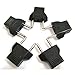 ANRANK U-E1020905AK US USA to EU Europe Travel AC Power Socket Plug Adapter Adaptor Converter (Black, 5-Pack)