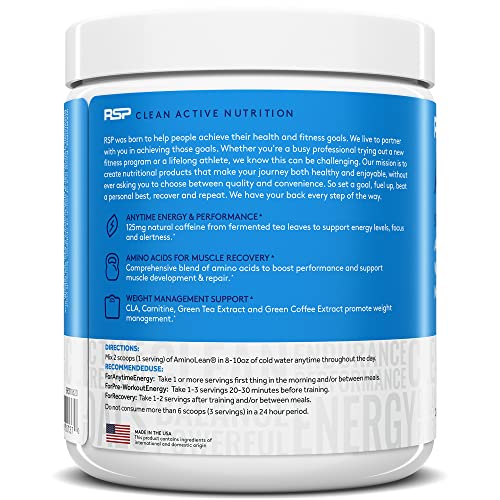 RSP NUTRITION AminoLean Pre Workout Powder, Amino Energy & Weight Management with BCAA Amino