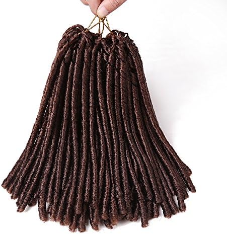 12Inch Synthetic Crochet Braid Hair Faux Locs Twist Soft Dread Crochet Hair Synthetic DreadsImported ADM Premium Low Frame Retardant Fiber Soft Dread Dreadlocks Black Color (3Pack, 30)