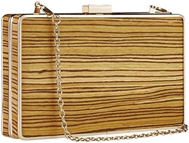 GGBAZZARA Vintage Wood grain Handbags For Womens Purse Party Clutches