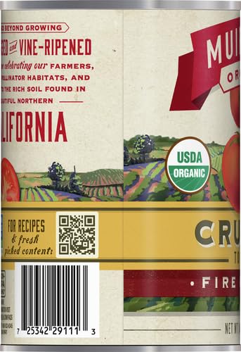 MUIR GLEN ORGANIC CRUSHED FIRE ROASTED CANNED TOMATOES, 14.5 OZ.