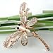 Navachi 18k Gold Plated White Created-Opal Crystal Dragonfly Az7906b Brooch Pins