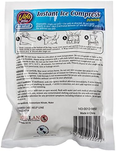 50ct Vida Mia Instant Ice Compress Pack Cold Therapy Pain Relief First Aid 4"x6"