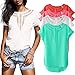 FUNOC® Women's Blouse Casual Short Sleeve Chiffon Blouse Shirt T-shirt Summer Tops