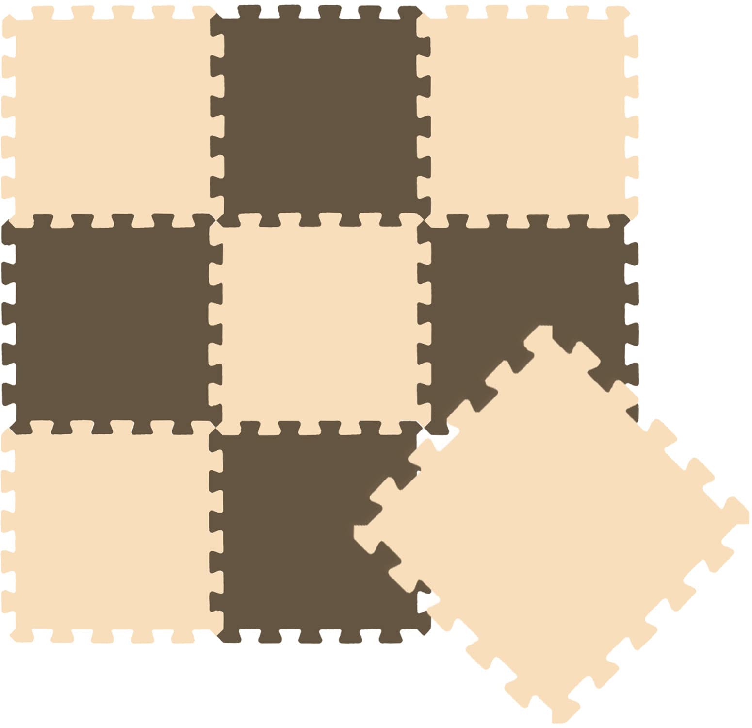 LittleTom 9 Pieces Baby Play Mat - 30x30 Soft Puzzle Mats Floor Playmat Interlocking Foam Tiles