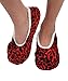 Snoozies Womens Touch Me Ballerina Slippers with Comfort Fit Split Sole Red Leopard Large 9/10