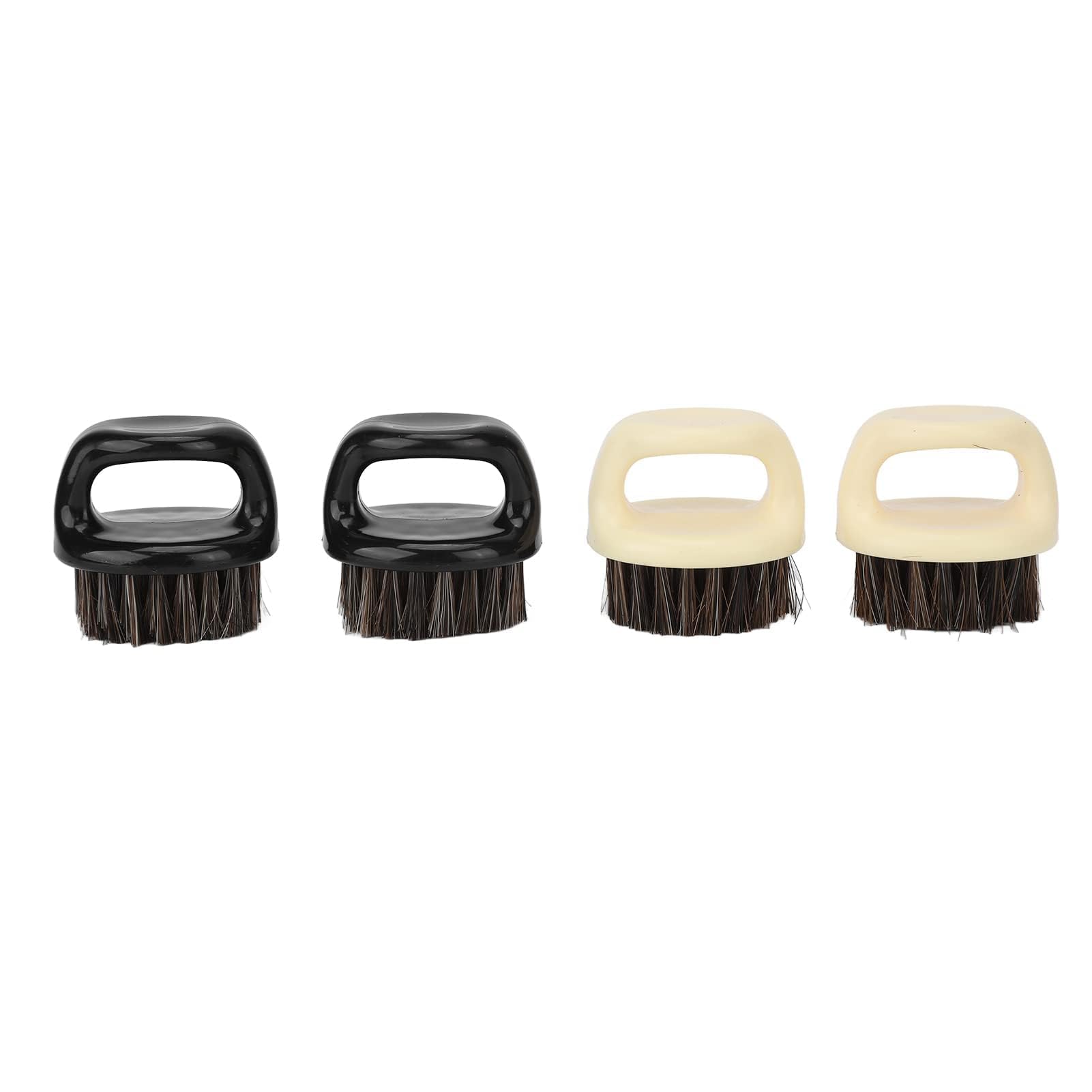 4Pcs Knuckle Beard Brush for Men, Mustache Knuckle Brush Face and Neck Brushes Boar Bristle Sweep Barber Beard and Mustache Grooming Tool for Styling and Sweeping
