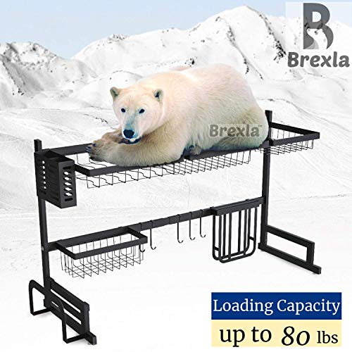 Brexla Length Adjustable Over The Sink Dish Drying Rack (33.1’’42.9