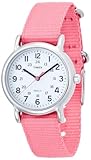 Timex Women's T2P368 Weekender Mid-Size Slip Thru Pink Nylon Strap Watch