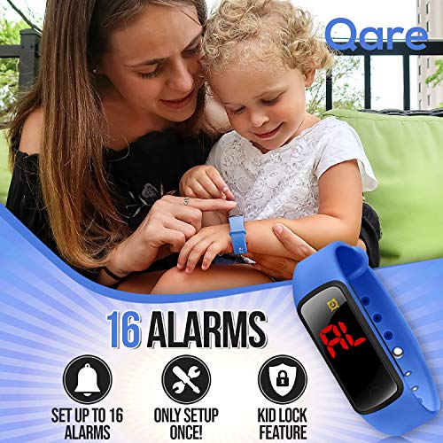 Premium Potty Training Watch - 16 Alarms - Only Watch with Kids Lock - Water Resistant - Video Manual - Touchscreen - Worry Free! - Fun Alarm Music - Colorful Display (Blue)