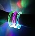 Cofufu 6PCS Fluorescence Stick/Electronic LED Flash Bracelet/Light-Emitting Bracelet + 6 Sets Spare Batteries