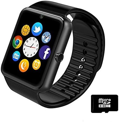 BESD Bluetooth Smart Watch Wristwatch Phone Fitness Activity Tracker Wristband Sport Watch with Sim Card Slot/Camera//Pedometer/Sleep Tracker/Remote Capture Compatible with Android Phone (Black)