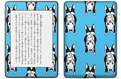 Igsticker Kindle Paperwhite 第4世代 専用スキンシール キンドル ペーパーホワイト タブレット 電子書籍 フィルム カバー 保護 裏表2枚セット 犬 ステッカー 動物 イラスト 特売