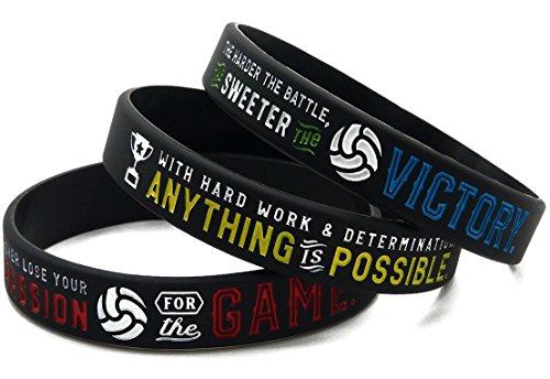 Inkstone-Volleyball-Silicone-Wristbands-with-Motivational-Sayings-6-Pack-Volleyball-Bracelets-Jewelry-Gifts