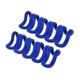 10PCS Clothes Hanger Link Mini Creative Flocking Hook Closet Organizer (blue)