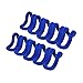 10PCS Clothes Hanger Link Mini Creative Flocking Hook Closet Organizer (blue)