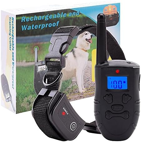 Remote Dog Training Collar 1000ft Dog Shock Collar with Beep/Vibration/Shock Electric Dog Collar for All Size Dogs (10-100Lbs), Rechargable &amp; Rainproof &amp; LED torch