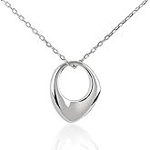 Kakikaki Minimalist 925 Sterling Silver Artistic Horseshoe Charm Choker Necklaces for Women
