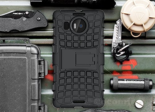 Cocomii Grenade Armor Microsoft Lumia 950 XL Case New [Heavy Duty] Premium Tactical Grip Kickstand Shockproof Bumper [Military Defender] Full Body Rugged Cover for Microsoft Lumia 950 XL (G.Black)