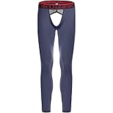 ZONBAILON Thermal Underwear Men Crotchless Leggings Compression Pants Tights Winter Mens Base Layer Bottoms Leggings