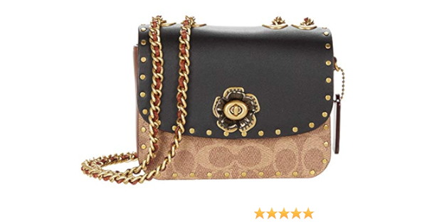 madison shoulder bolsa 16 in signature canvas with rivets