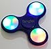 LED Light Fidget Spinner with Switch Plastic EDC Hand Spinner For Autism and ADHD Relief Focus Anxiety Stress Toys Gift (Blue)