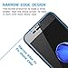 MANTO Screen Protector for iPhone 8 Plus, iPhone 7 Plus, iPhone 6S Plus, iPhone 6 Plus 5.5 Inch Full Coverage Tempered Glass Film Edge to Edge Protection 2-Pack, Black