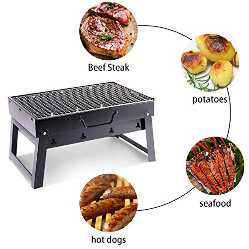 Charcoal Grill BBQ Barbecue Folding Portable BBQ Tool Kits for Camping