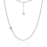 D-POW 925 Sterling Silver Chain Necklace for Women Cuban Chain Necklaces for Women Dainty Curb Chain with Spring Clasp