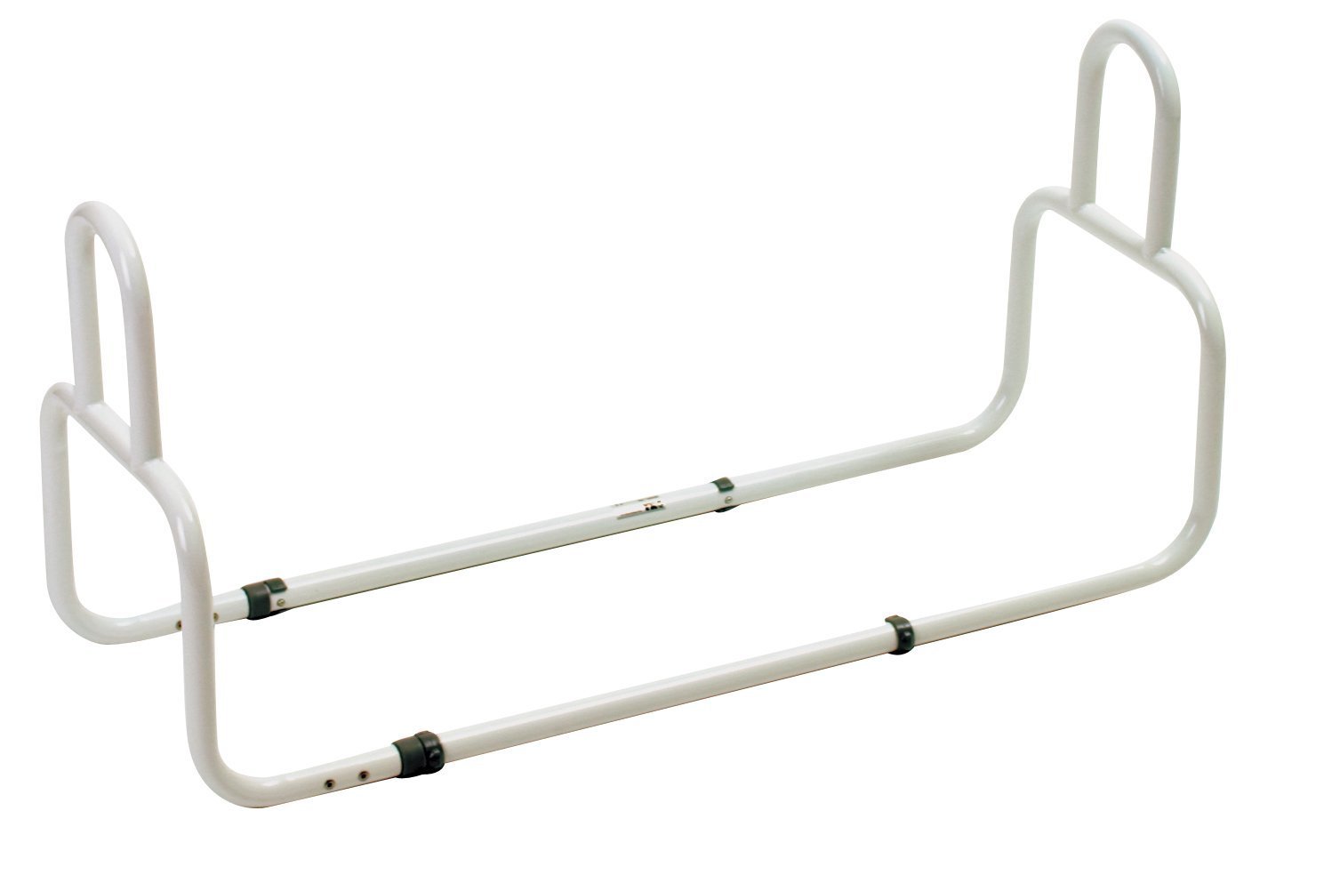 Homecraft Double Ended Grab Rail, Bed Safety Rail, Support and Safety Rail for Elderly, Disabled and Handicapped, Double Loop Handles, Metal Base