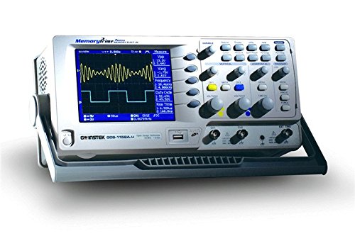 GW Instek GDS-1152A-U 5.7" LCD Color Display Digital Storage Oscilloscope with USB Port, 150MHz Bandwidth, 2-Channel, 2.3ns Rise Time