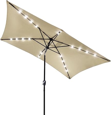 Big Times Outdoor Patio Market Umbrella Tilt Rectangular Waterproof 10x6 5 Ft