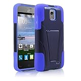 Alcatel One Touch Pop star LTE Case, Starshop Straight Talk Alcatel One Touch Pop star LTE A845L Prepaid Smartphone Premium Durable Rugged Shell Hybrid Protective Phone Case Cover with Built in Kickstand Blue