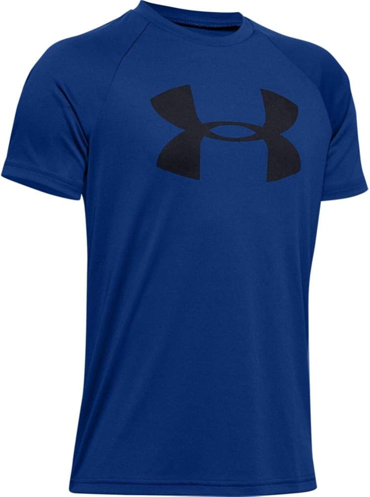 Under Armour Boys' Tech Big Logo Short Sleeve Gym T-Shirt: Clothing