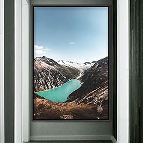 signwin Framed Canvas Mountain Lake View Global Landscape...